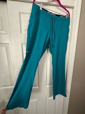 Skechers Teal Elastic Waist Scrub Pants